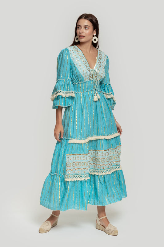 VESTIDO BOHO CORDÓN