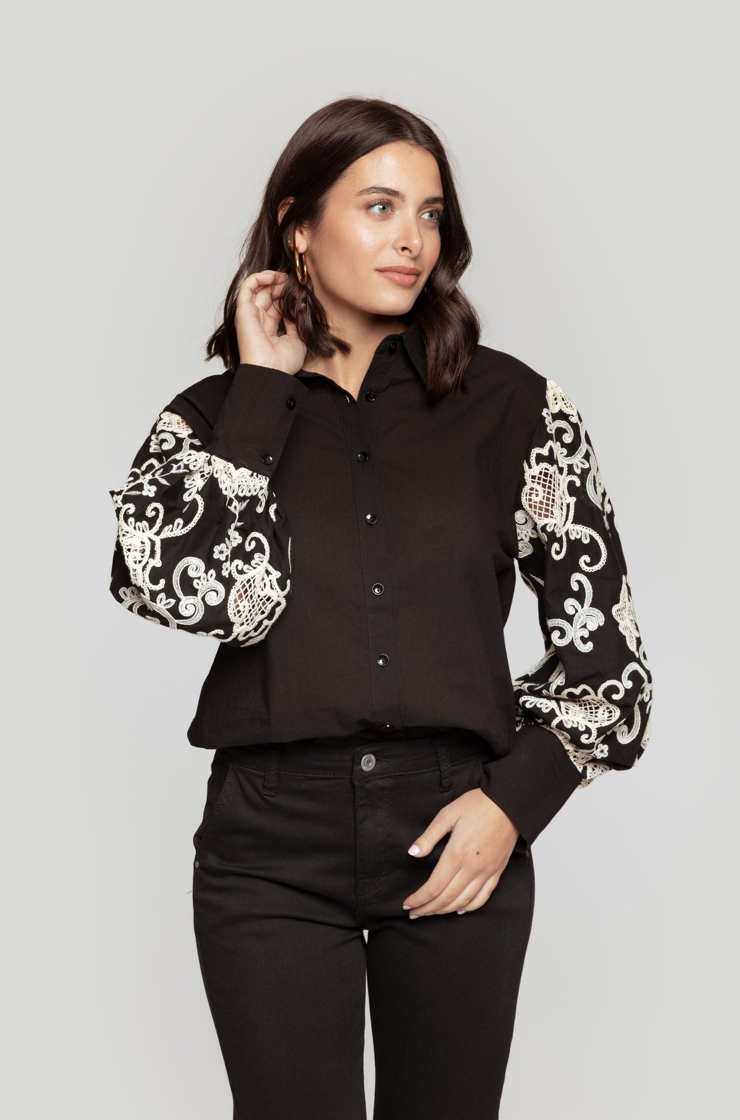 CAMISA ARMONIAS CON CROCHET