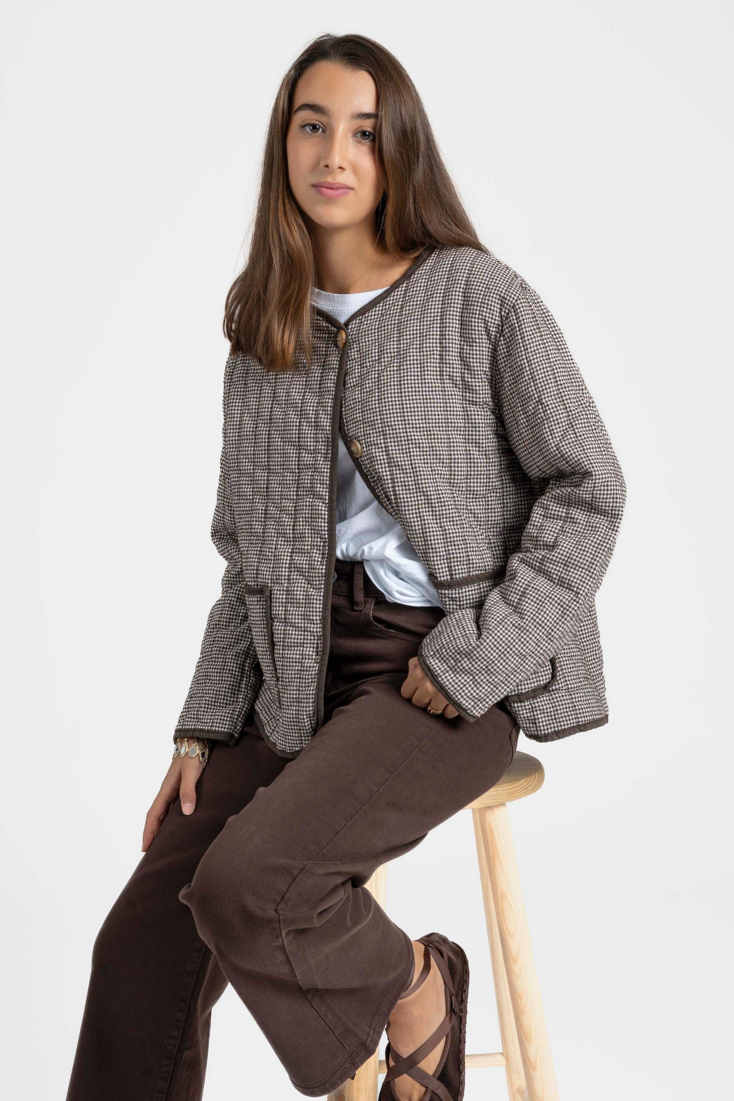 CHAQUETA ARMONIAS TEEN CUADROS