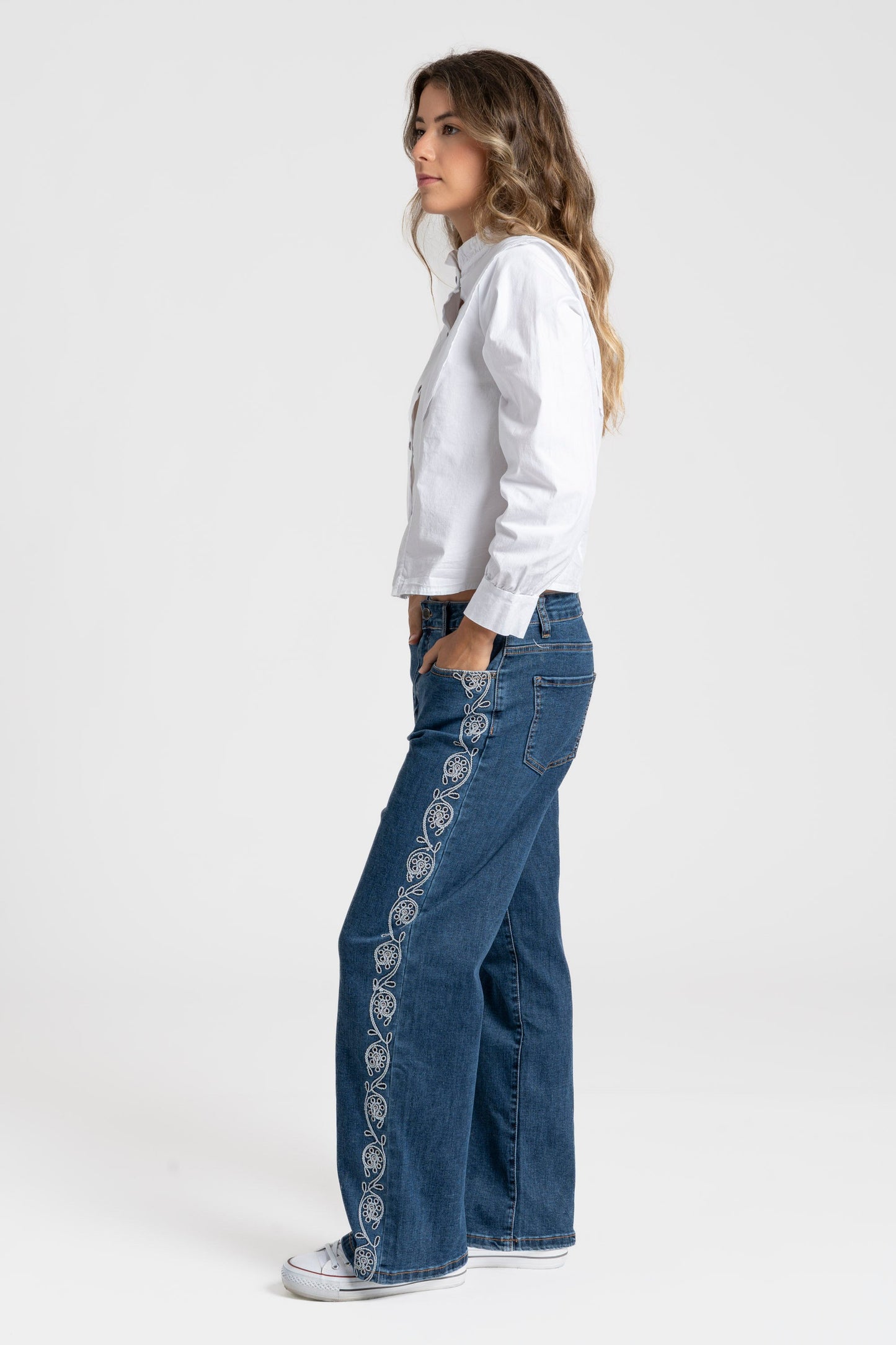 JEANS ARMONIAS TEEN BORDADOS
