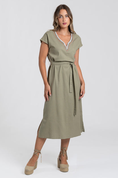 VESTIDO ARMONIAS LINO