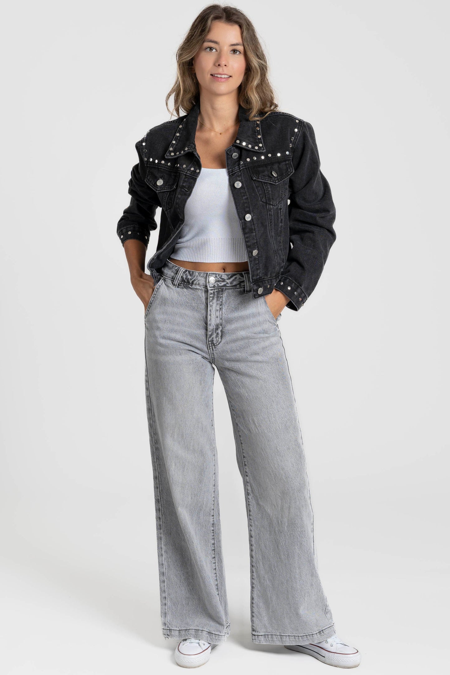 CHAQUETA ARMONIAS TEEN TACHUELAS