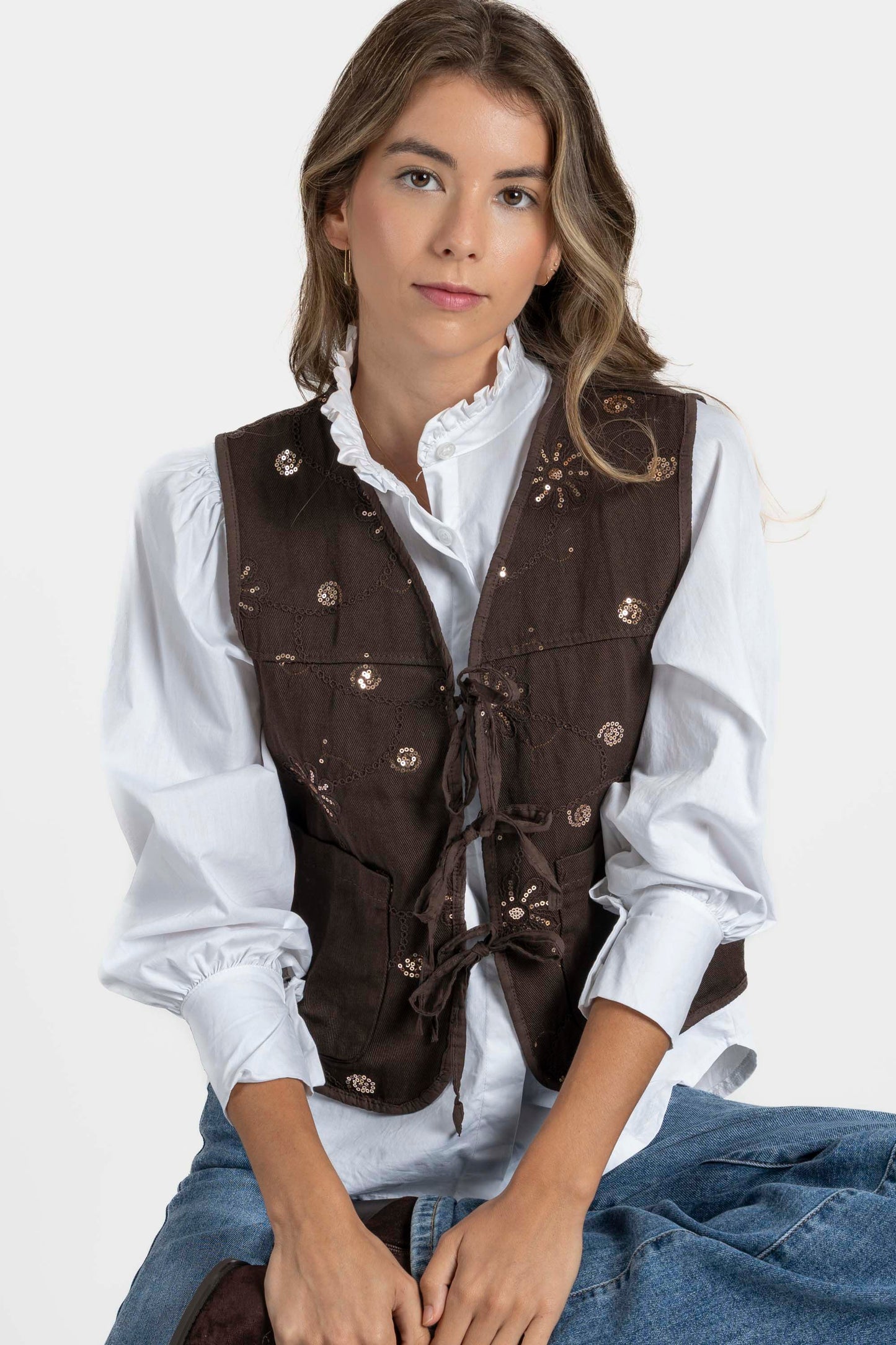 CHALECO ARMONIAS TEEN BRILLOS