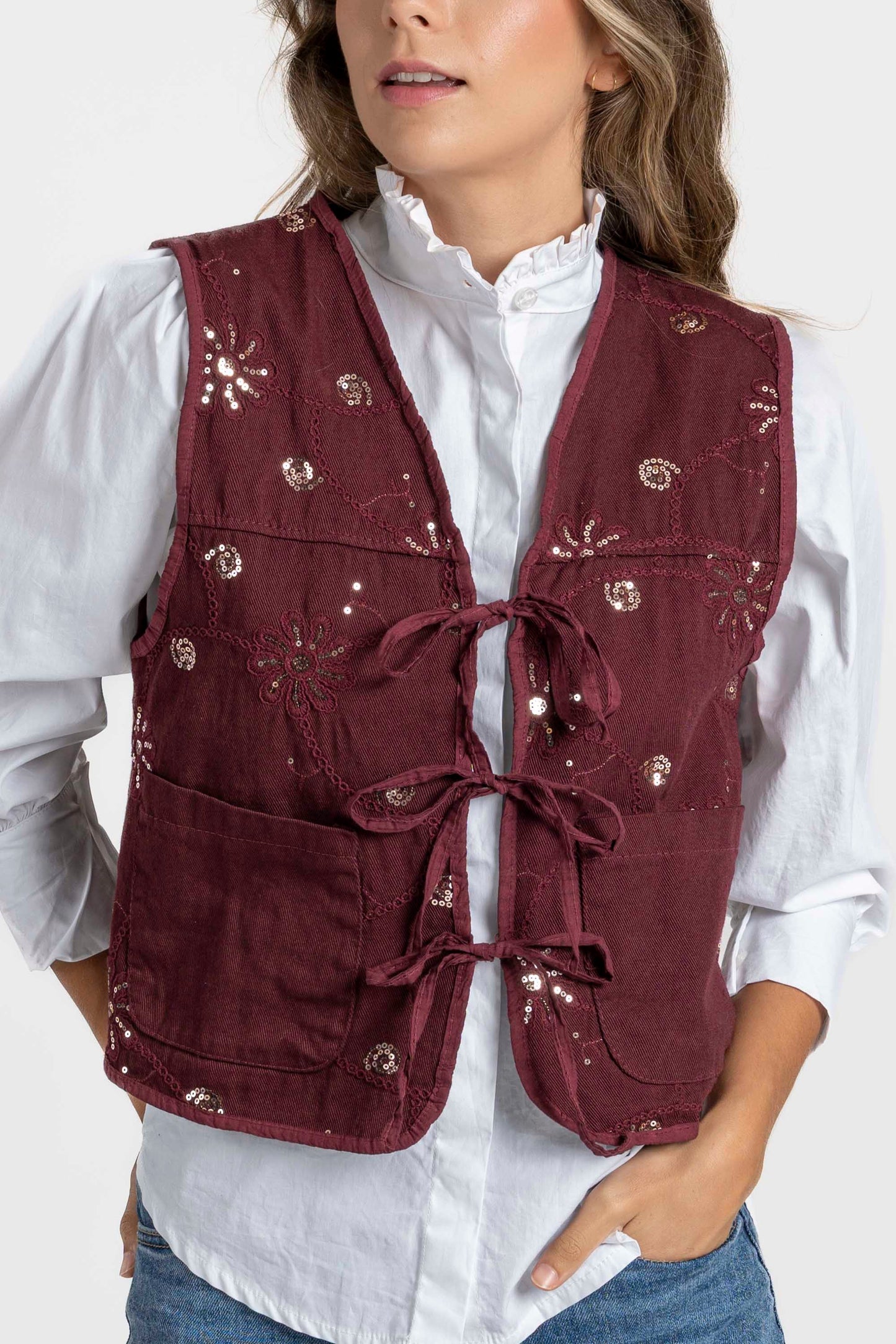 CHALECO ARMONIAS TEEN BRILLOS